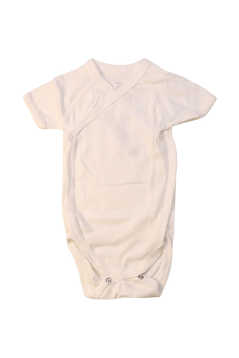 A White Short Sleeve Bodysuits from Petit Bateau in size 0-3M for neutral. (Front View)