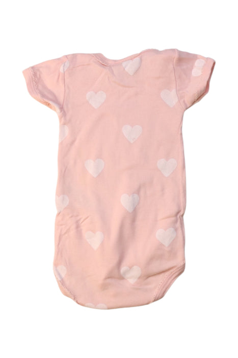 A Pink Short Sleeve Bodysuits from Petit Bateau in size 3-6M for girl. (Back View)