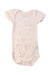 A White Short Sleeve Bodysuits from Petit Bateau in size 0-3M for girl. (Front View)