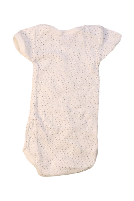 A White Short Sleeve Bodysuits from Petit Bateau in size 0-3M for girl. (Back View)
