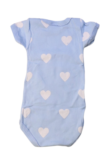 A Blue Short Sleeve Bodysuits from Petit Bateau in size 0-3M for girl. (Back View)
