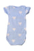A Blue Short Sleeve Bodysuits from Petit Bateau in size 0-3M for girl. (Back View)