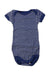 A Blue Short Sleeve Bodysuits from Petit Bateau in size 0-3M for girl. (Front View)