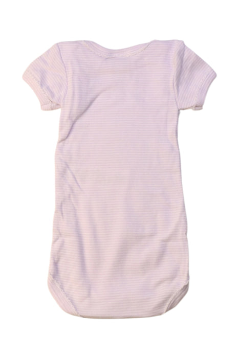 A Pink Short Sleeve Bodysuits from Petit Bateau in size 0-3M for girl. (Back View)