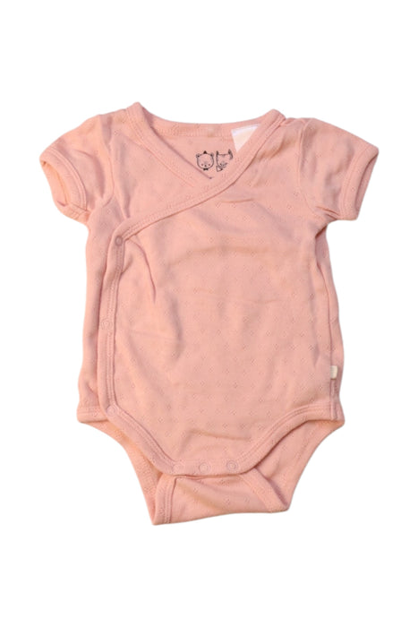 A Pink Short Sleeve Bodysuits from Wilson & Frenchy in size 0-3M for girl. (Front View)