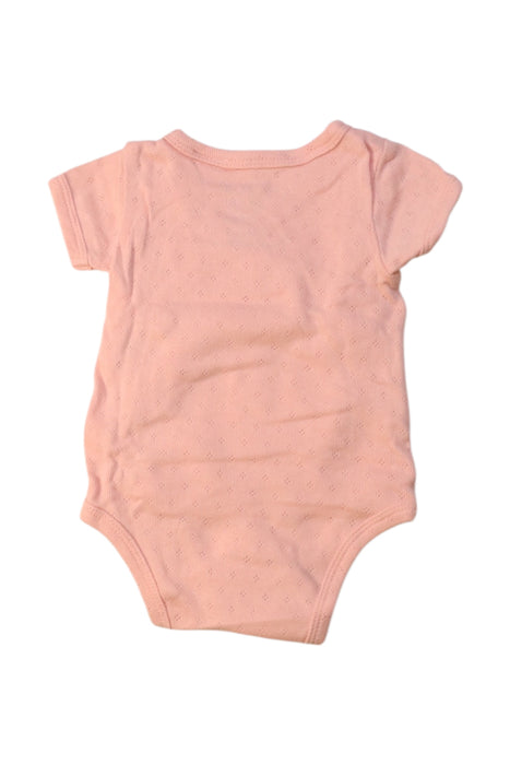 A Pink Short Sleeve Bodysuits from Wilson & Frenchy in size 0-3M for girl. (Back View)