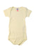 A Yellow Short Sleeve Bodysuits from Petit Bateau in size 6-12M for girl. (Front View)