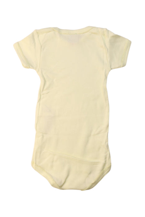 A Yellow Short Sleeve Bodysuits from Petit Bateau in size 6-12M for girl. (Back View)