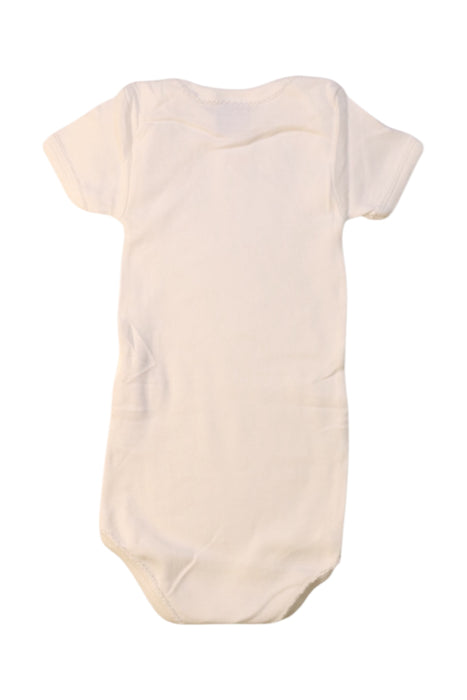 A Ivory Short Sleeve Bodysuits from Petit Bateau in size 6-12M for girl. (Back View)
