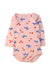 A Multicolour Long Sleeve Bodysuits from Petit Bateau in size 6-12M for girl. (Front View)