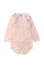 A White Long Sleeve Bodysuits from Petit Bateau in size 6-12M for girl. (Front View)