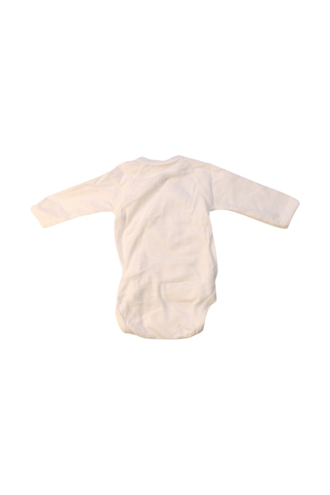 A White Long Sleeve Bodysuits from Petit Bateau in size 0-3M for boy. (Back View)