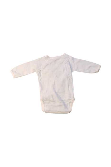 A White Long Sleeve Bodysuits from Petit Bateau in size 0-3M for boy. (Back View)