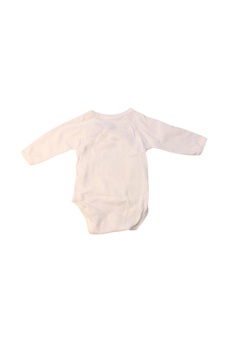 A White Long Sleeve Bodysuits from Petit Bateau in size 0-3M for boy. (Back View)