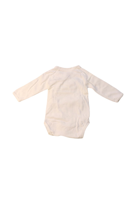A Ivory Long Sleeve Bodysuits from Petit Bateau in size 0-3M for boy. (Back View)