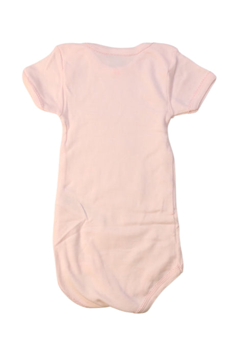 A Peach Short Sleeve Bodysuits from Petit Bateau in size 6-12M for girl. (Back View)