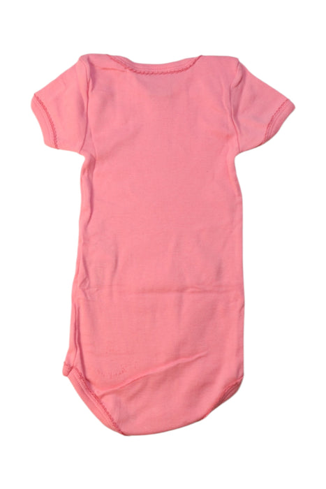 A Pink Short Sleeve Bodysuits from Petit Bateau in size 6-12M for girl. (Back View)