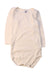 A White Long Sleeve Bodysuits from Petit Bateau in size 6-12M for girl. (Front View)