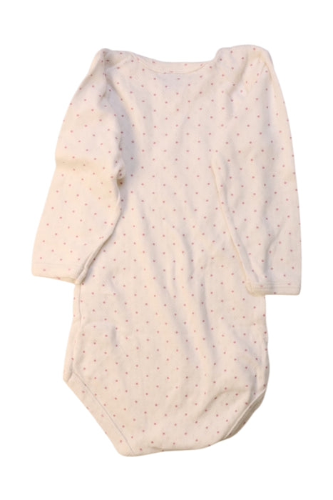A White Long Sleeve Bodysuits from Petit Bateau in size 6-12M for girl. (Back View)