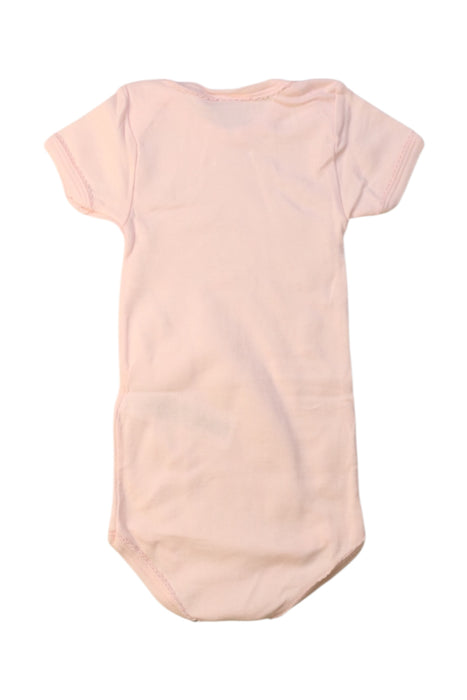 A Peach Short Sleeve Bodysuits from Petit Bateau in size 6-12M for girl. (Back View)
