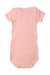 A Pink Short Sleeve Bodysuits from Petit Bateau in size 6-12M for girl. (Back View)