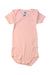 A Pink Short Sleeve Bodysuits from Petit Bateau in size 6-12M for girl. (Front View)