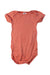 A Orange Short Sleeve Bodysuits from Petit Bateau in size 6-12M for girl. (Front View)
