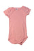 A Pink Short Sleeve Bodysuits from Petit Bateau in size 6-12M for girl. (Front View)
