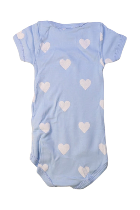 A Blue Short Sleeve Bodysuits from Petit Bateau in size 6-12M for girl. (Back View)