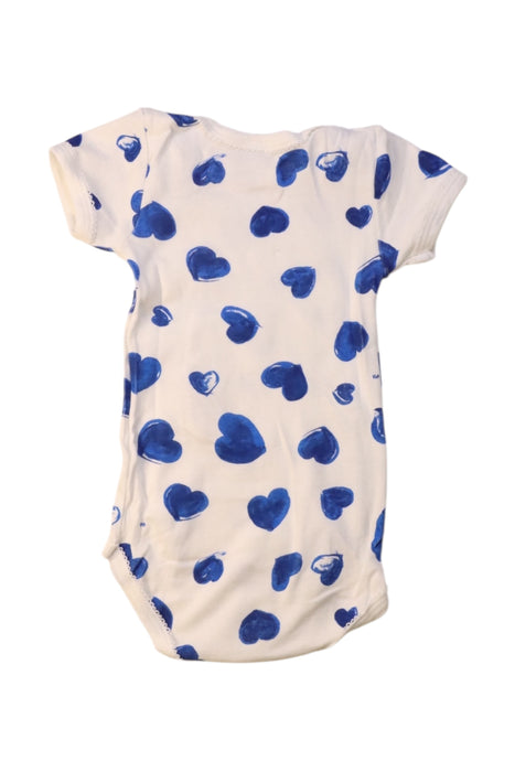 A Blue Short Sleeve Bodysuits from Petit Bateau in size 6-12M for girl. (Back View)