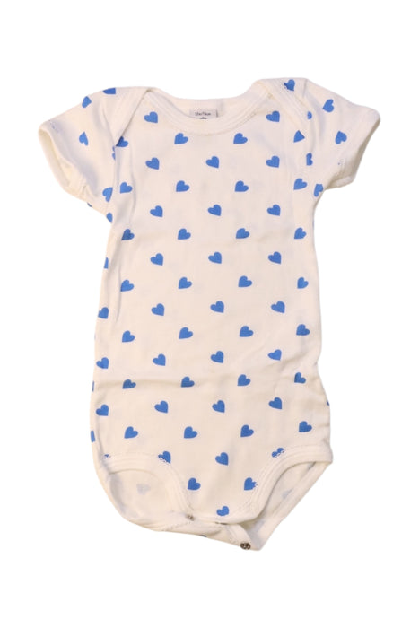 A White Short Sleeve Bodysuits from Petit Bateau in size 6-12M for girl. (Front View)