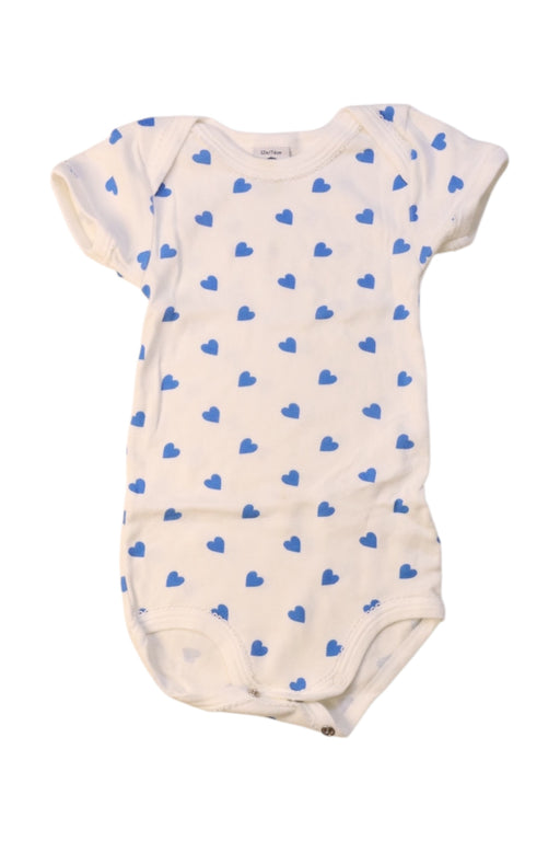 A White Short Sleeve Bodysuits from Petit Bateau in size 6-12M for girl. (Front View)