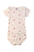 A White Short Sleeve Bodysuits from Petit Bateau in size 6-12M for girl. (Front View)