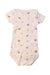 A White Short Sleeve Bodysuits from Petit Bateau in size 6-12M for girl. (Back View)