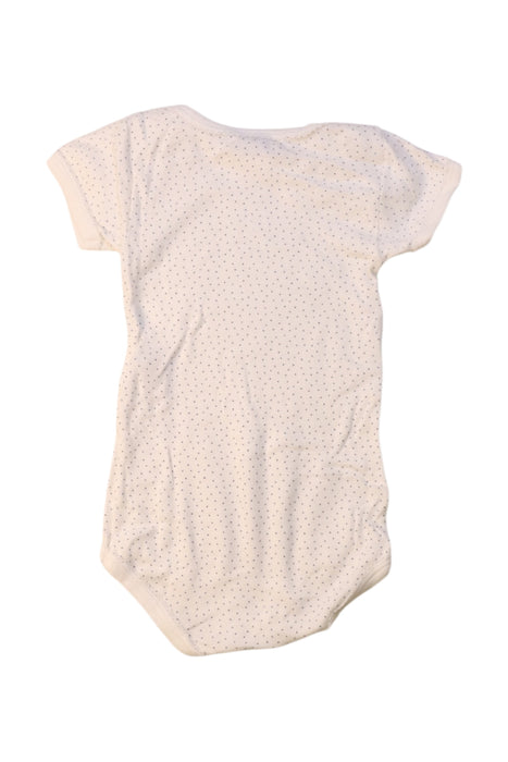 A White Short Sleeve Bodysuits from Petit Bateau in size 6-12M for girl. (Back View)