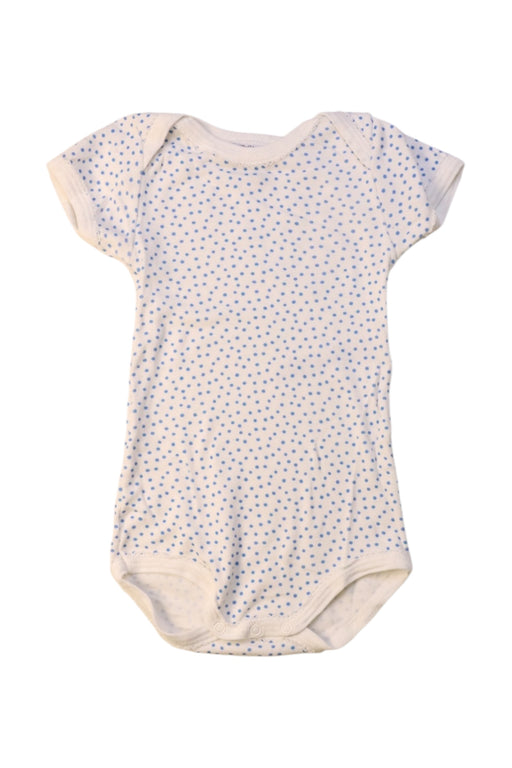 A White Short Sleeve Bodysuits from Petit Bateau in size 6-12M for girl. (Front View)
