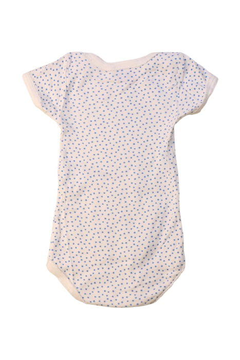 A White Short Sleeve Bodysuits from Petit Bateau in size 6-12M for girl. (Back View)