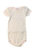 A Beige Short Sleeve Bodysuits from Petit Bateau in size 6-12M for girl. (Front View)