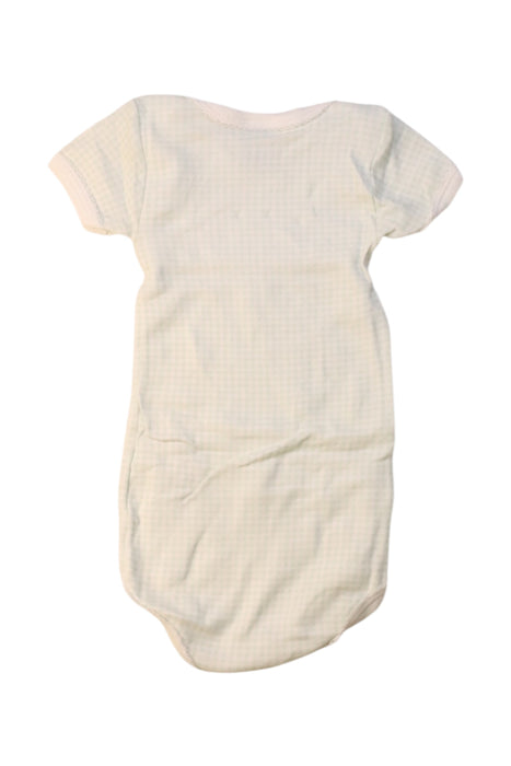 A Beige Short Sleeve Bodysuits from Petit Bateau in size 6-12M for girl. (Back View)