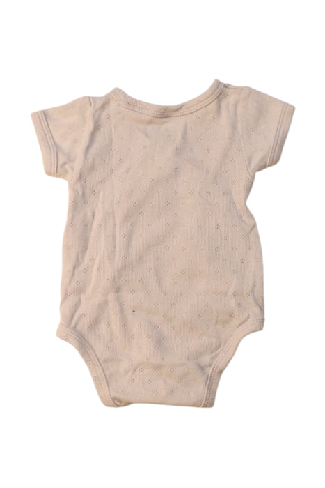 A Beige Short Sleeve Bodysuits from Wilson & Frenchy in size Newborn for girl. (Back View)