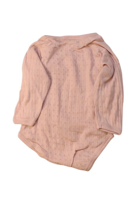A Pink Long Sleeve Bodysuits from Nature Baby in size 0-3M for neutral. (Back View)