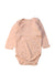 A Pink Long Sleeve Bodysuits from Nature Baby in size 3-6M for girl. (Front View)