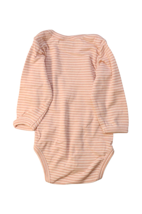 A Pink Long Sleeve Bodysuits from Nature Baby in size 3-6M for girl. (Back View)