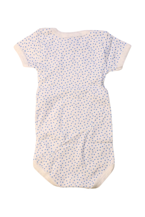 A White Short Sleeve Bodysuits from Petit Bateau in size 3-6M for girl. (Back View)