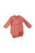 A Peach Long Sleeve Bodysuits from Petit Bateau in size 0-3M for girl. (Front View)