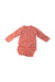 A Peach Long Sleeve Bodysuits from Petit Bateau in size 0-3M for girl. (Back View)