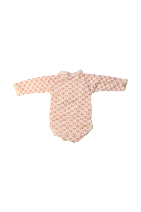 A Pink Long Sleeve Bodysuits from Nature Baby in size Newborn for girl. (Back View)