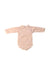 A Pink Long Sleeve Bodysuits from Nature Baby in size Newborn for girl. (Back View)