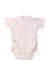 A White Short Sleeve Bodysuits from Cambrass in size 0-3M for neutral. (Front View)