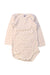 A White Long Sleeve Bodysuits from Petit Bateau in size 6-12M for girl. (Front View)
